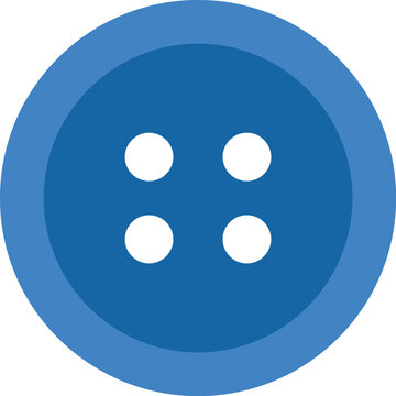 Button Icon, Simple Clothing Accessory Vector Illustration
