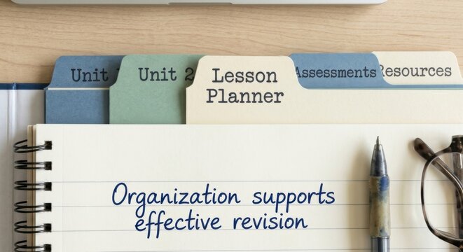 Lesson Planner Organization Supporting Effective Revision With Unit Labels