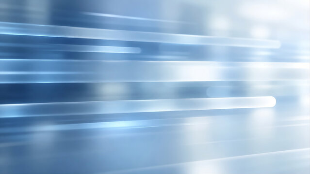 Horizontal frosted glass stripes with motion blur and cool blue-white gradient, dynamic minimalist dashboard UI background design