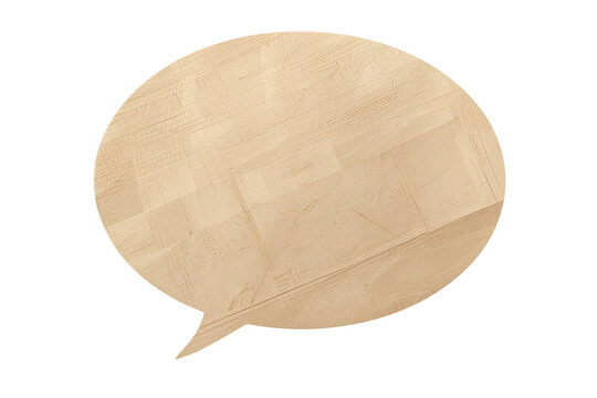 Blank Beige Paper Speech Bubble