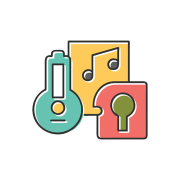 Music Creation Inspiration Sound Art Artistic Expression Outline Icon Vector Illustration