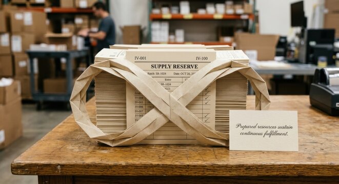 Supply Reserve Stack Tied With Infinity Ribbon