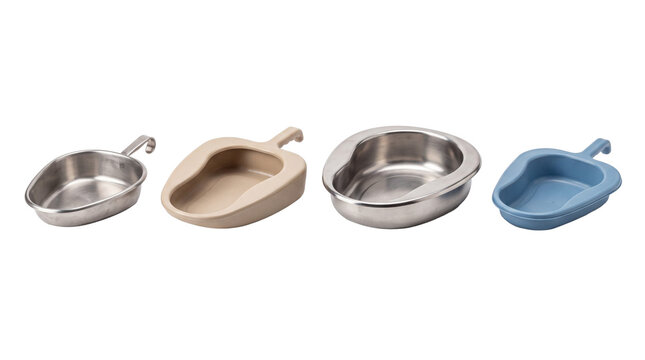bedpan PNG set , white background as transparent