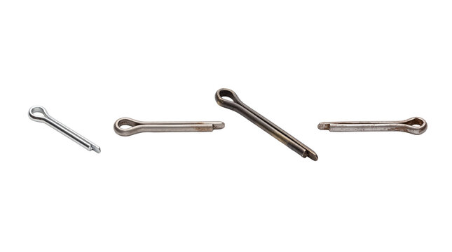 cotter pin PNG set , white background as transparent