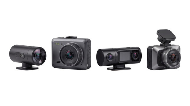 dash camera PNG set , white background as transparent