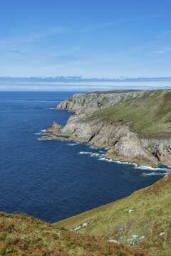 Coastline of the Island of Lundy, Bristol channel, Devon, England, United Kingdom
