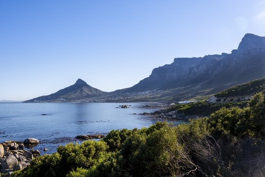 Lions Head and Coastal Landscape, Coast and Table Mountains, Eastern Cape, Cape Town, South Africa