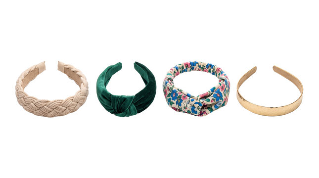 headband PNG set , white background as transparent