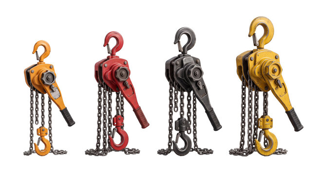 hoist PNG set , white background as transparent