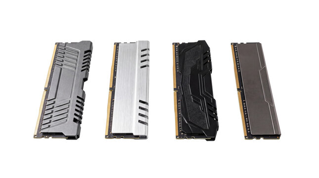 ram module PNG set , white background as transparent