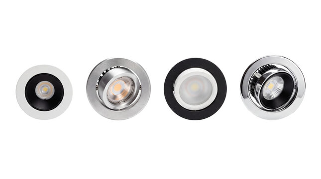 recessed light PNG set , white background as transparent