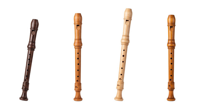 recorder flute PNG set , white background as transparent