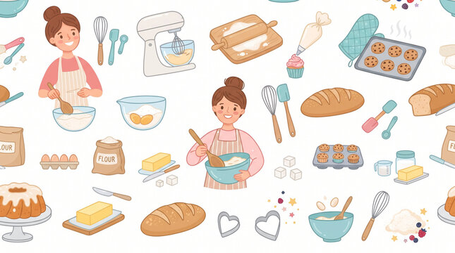 seamless pattern with baking