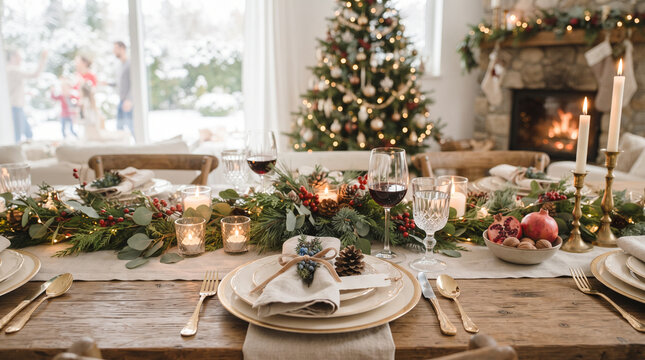 christmas table setting
