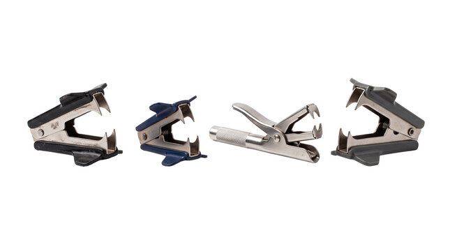 staple remover PNG set , white background as transparent