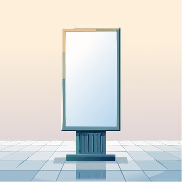 Vertical blank lightbox poster display stand for indoor advertising mockup