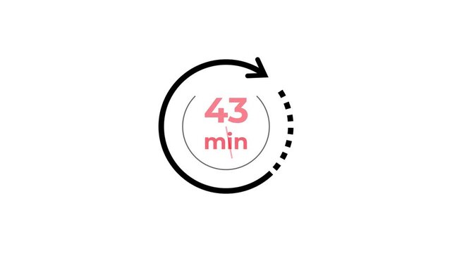 Countdown timer with animated progress circle and numeric display during business presentation