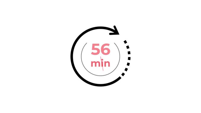 Countdown Timer Animation with Circular Progress Indicating Time Remaining in Cinematic Style