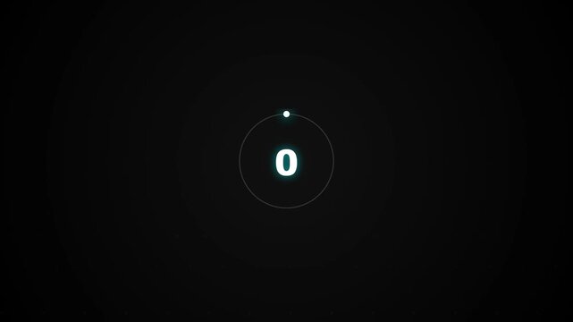 3 Second Circular Countdown Timer Transparent Overlay
