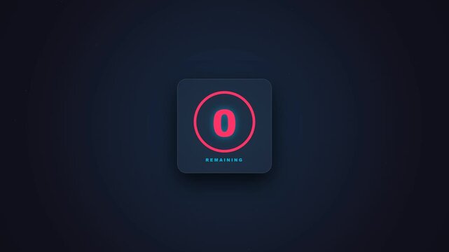 3 Second Circular Countdown Timer Transparent Overlay
