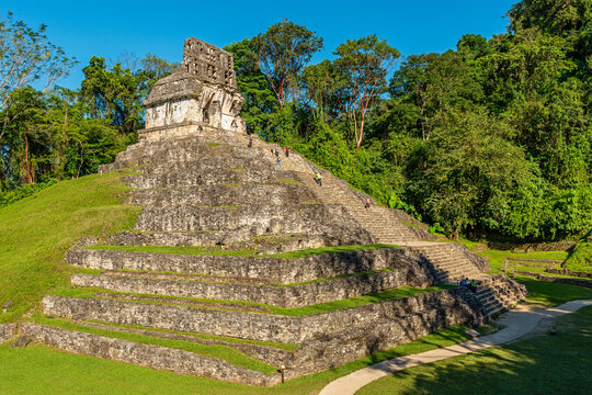 Mayan Temple of the Cross, Palenque, Mexico.