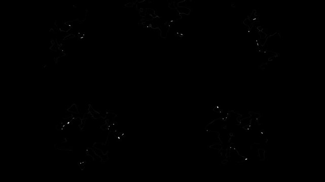 Subtle White Dust Particles Floating on Black Background Motion Graphic