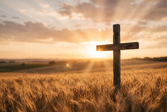 황금 밀밭의 십자가 &middot; Cross in a Golden Wheat Field