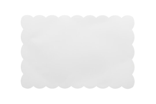 Soft Gray Scalloped Blank Label