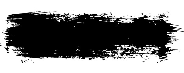 Fototapeta premium Black brush stroke label banner