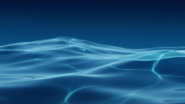 Soft Blue Fluid Waves Mindful Breathing Rhythms Micro Motion Graphics
