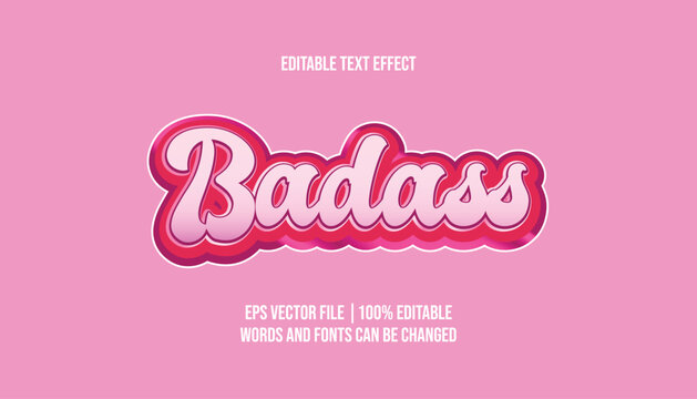 Badass Pink Power Editable Text Effect