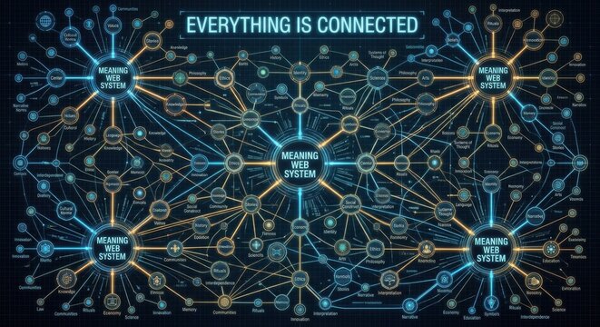 Meaning Web System: Everything Is Connected Network Visualization
