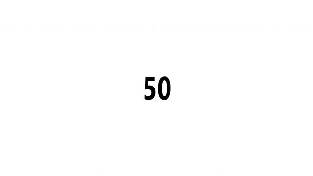 Number Counter Animation From 0 to 100, Animated Counting Numbers On A Transparent Background, 4K Animation.