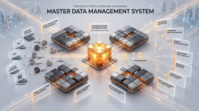 3D Conceptual Master Data Management System with Golden Database Core
