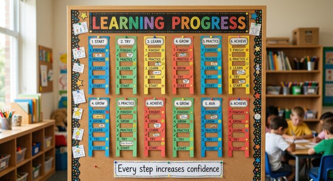 Learning Progress Ladder Display for Classroom Education