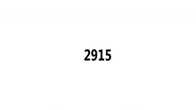 Number Counter Animation From 0 to 10,000, Animated Counting Numbers From Zero To Ten Thousand On A White Background. 4K Animation