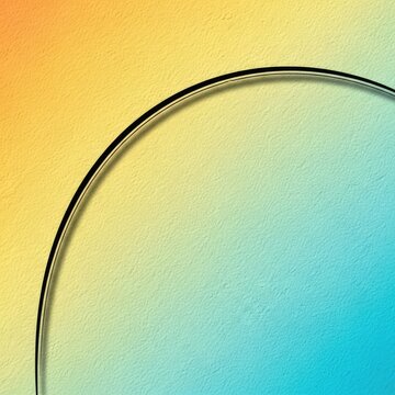 A clean, curved black line isolates negative space on a bright textured background, highlighting simple geometry and stark contrast, quiet, pattern, bright