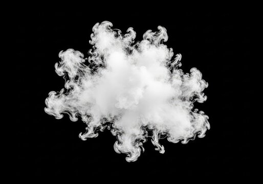 A mesmerizing, ethereal cloud of swirling white steam or smoke on a deep black background creating a mystical texture effect, atmosphere, fog, texture
