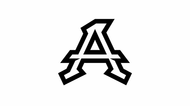 Alpha logo letter a athletic emblem design