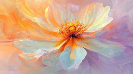 Obraz premium Digital painting depicting the beauty of a flower bloom.