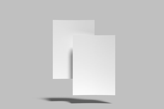 A5 Landscape Brosur Mockup Your Design Here	