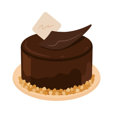 Petite Chocolate Cakes with Sweet Decorations