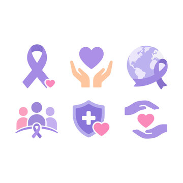 Pastel Awareness and Care Icons
