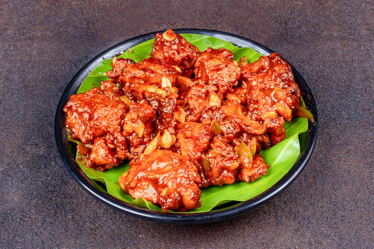 Crispy Indian style chilli chicken Manchurian dish