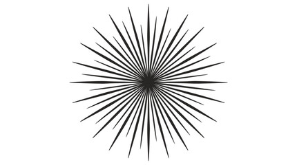 Fototapeta premium Abstract black sunburst vector graphic design featuring sharp radiating lines for modern creative projects