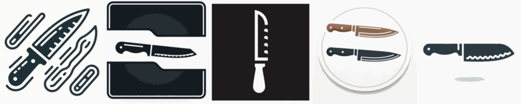 Bread Knife Silhouette Vector Illustration