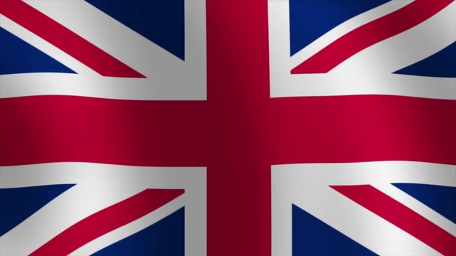 Animation waving flag of black ensign with union jack