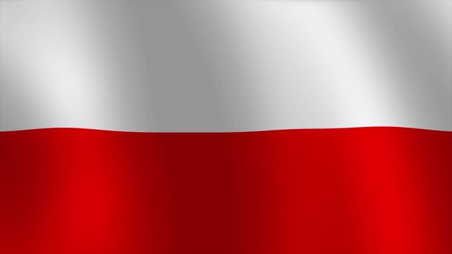 animation waving national flag of poland