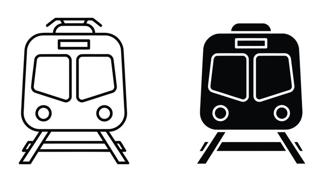 Train front view icon vector illustration