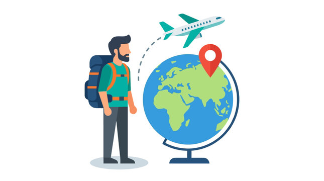 Businessman Holding a Globe for Global Business, International Commerce, Communication, Travel and Worldwide Networking Concept